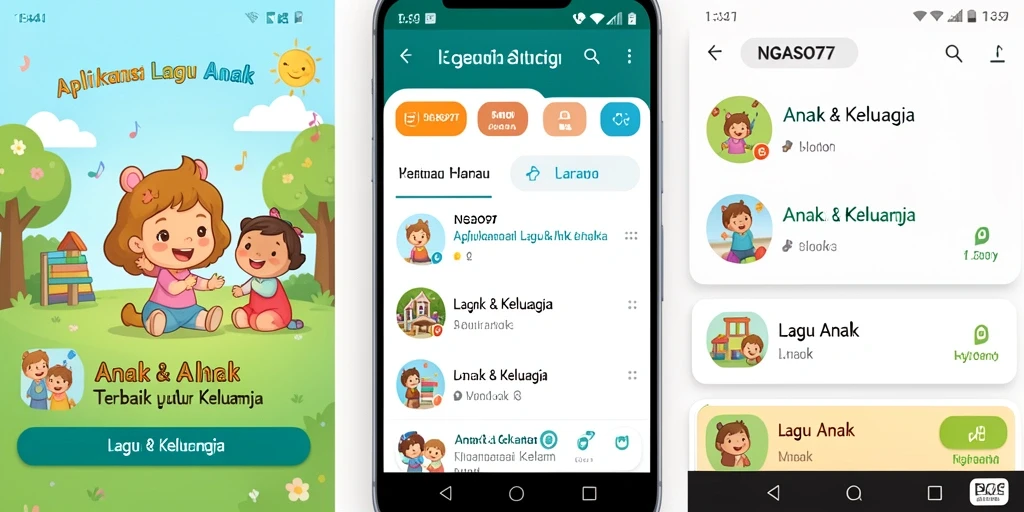 Antarmuka pengguna NGASO77 yang menarik untuk anak-anak.