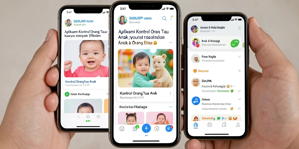 Antarmuka aplikasi SERURP yang intuitif untuk kontrol orang tua anak.